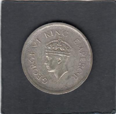 Beschrijving: 1 Rupee GEORGIUS VI  